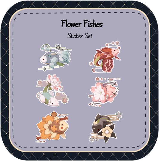 Flower Fishes Sticker Set