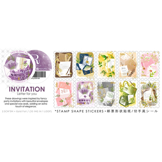 Gold Foil Stamp Washi // Invitation