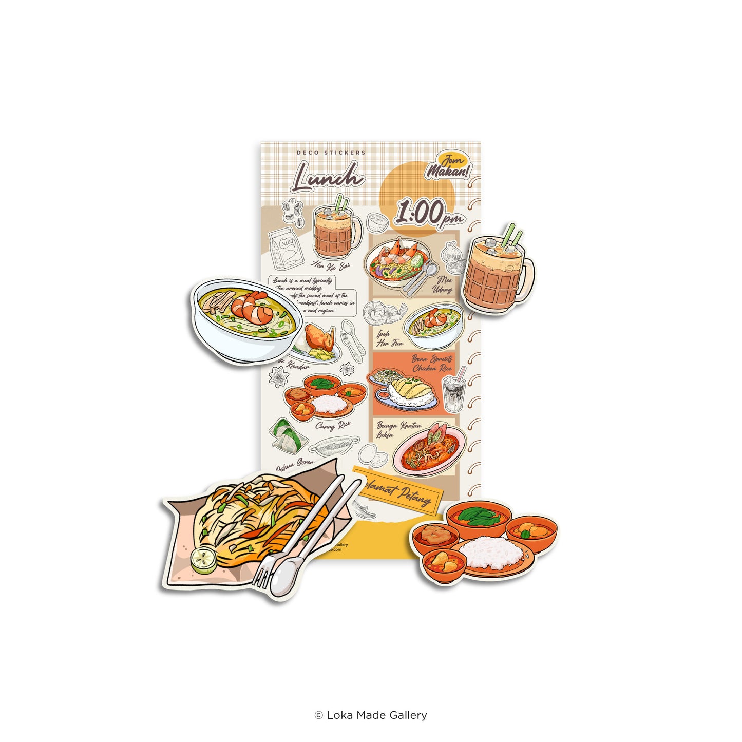 Jom Makan Lunch! Food Stickers