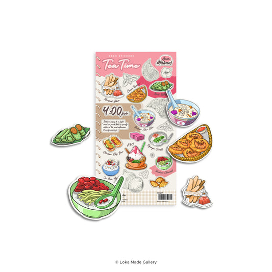 Jom Makan Tea Time! Food Stickers