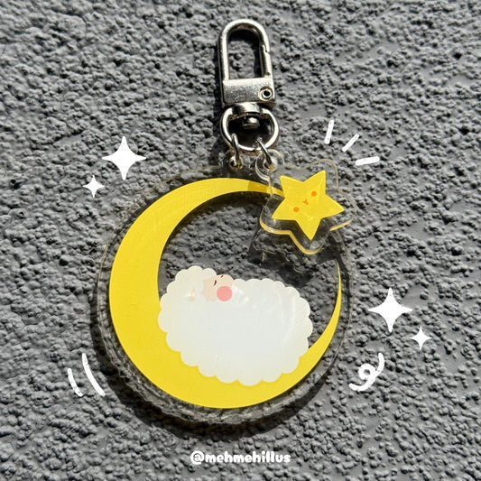 mehmeh | Acrylic Keychain - Cresent Moon