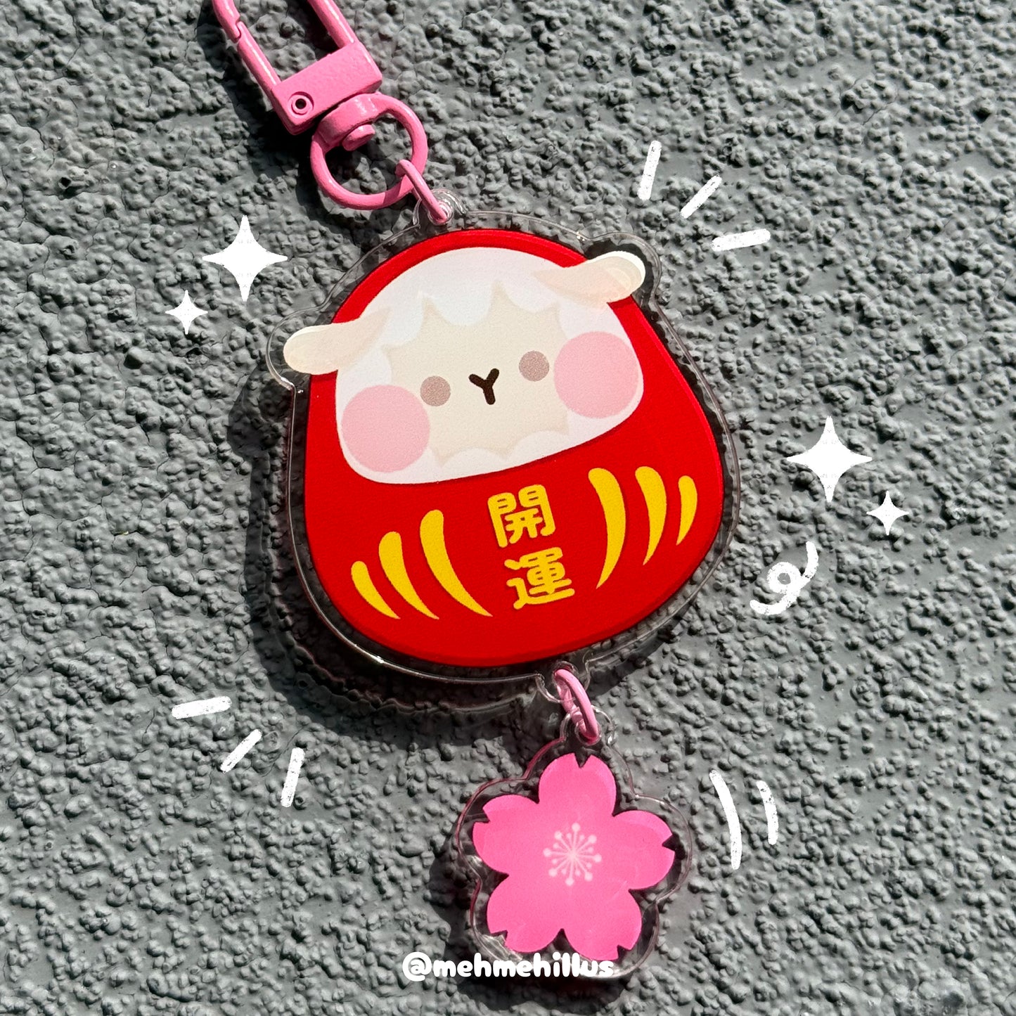mehmeh | Acrylic Keychain - Daruma