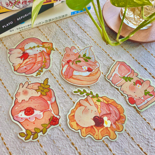 Peachy Bunnies - sticker pack