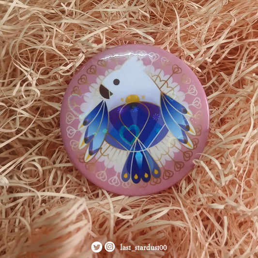 Last Stardust | Pink Bird Badge