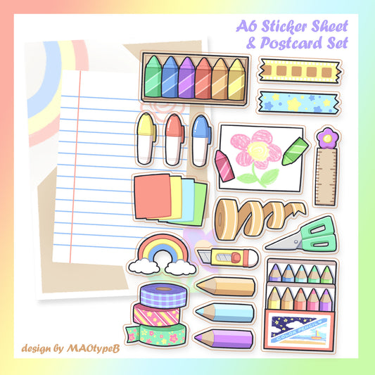 MAOtypeB | Rainbow Sticker sheet