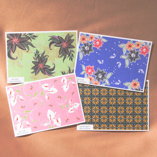 Mawar Batik & Songket Cards
