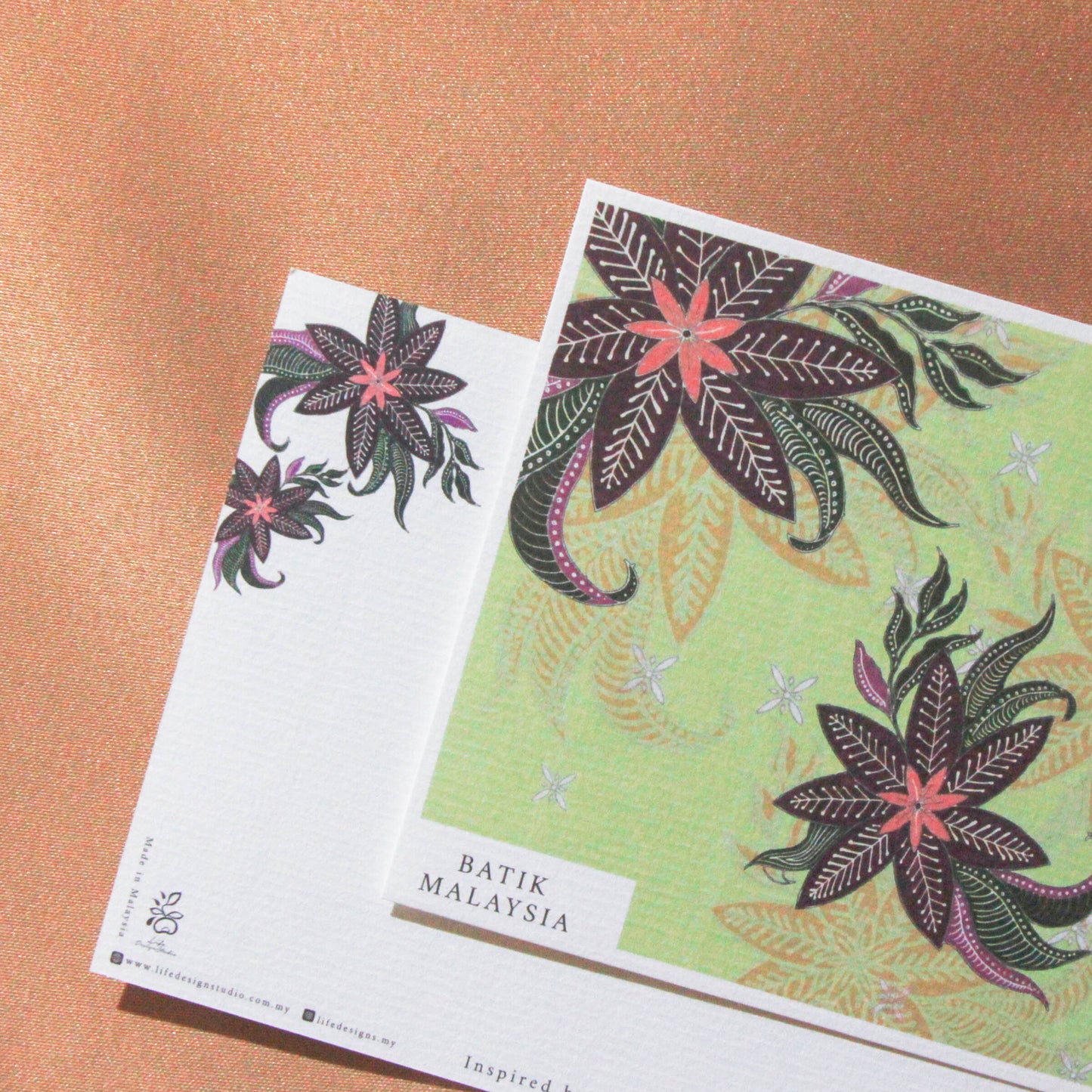 Mawar Batik & Songket Cards
