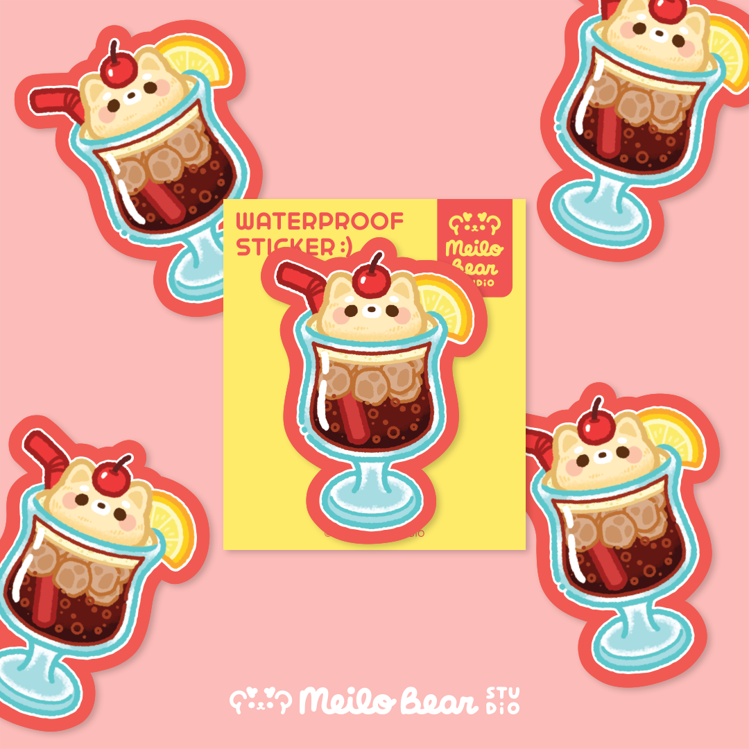 Waterproof Sticker -  Coke Float