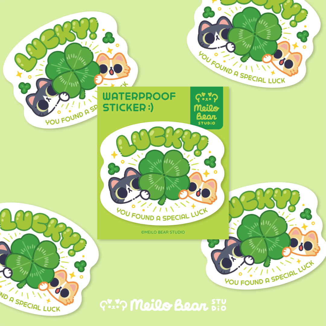 Waterproof Sticker -  Lucky Clover