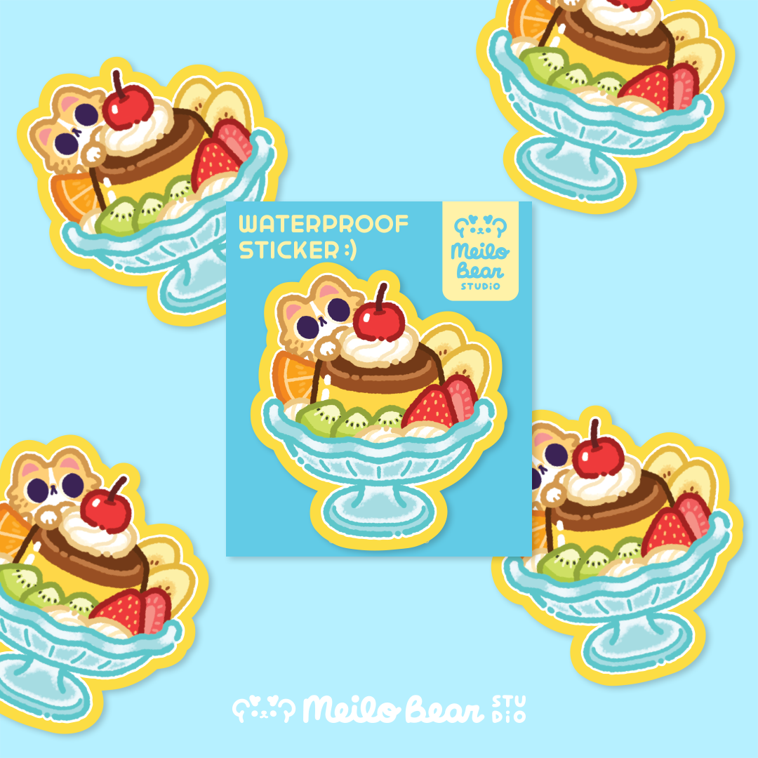 Waterproof Sticker - Pudding – chub.my