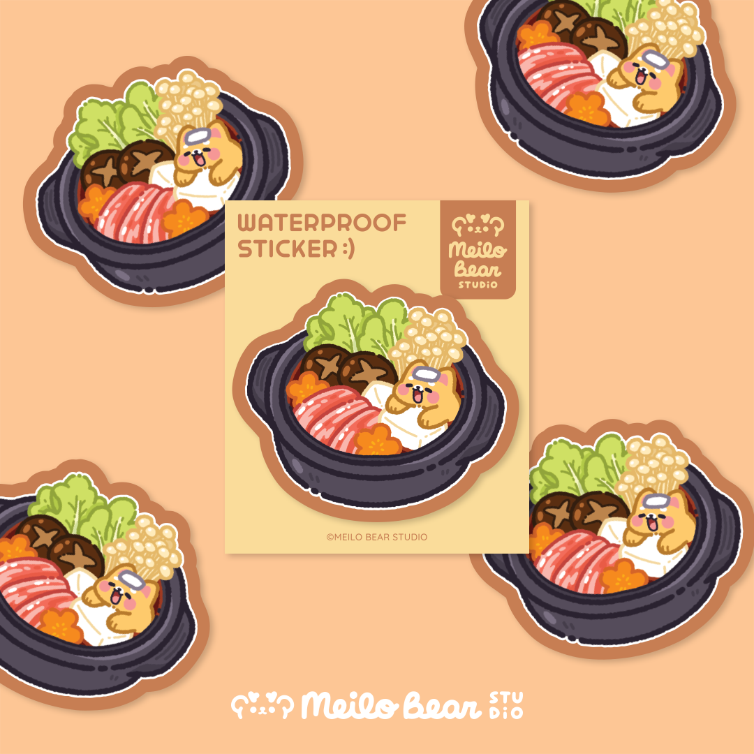 Waterproof Sticker -  Shabu-shabu