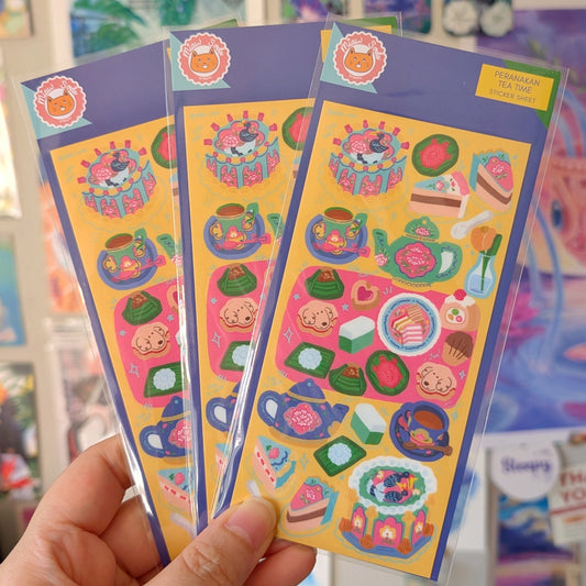 miaw soda- Peranakan tea time sticker sheet