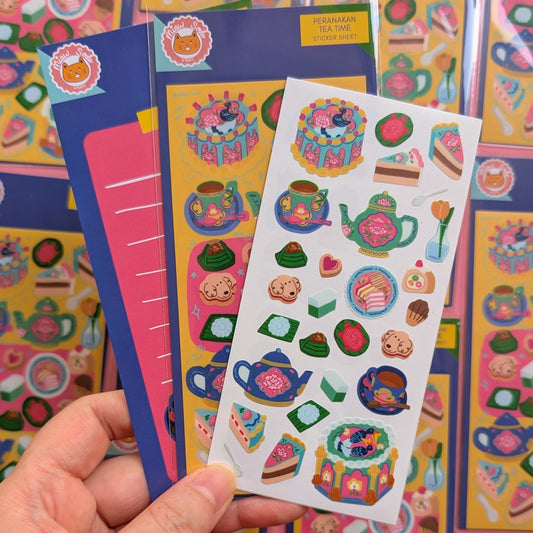 miaw soda- Peranakan tea time sticker sheet