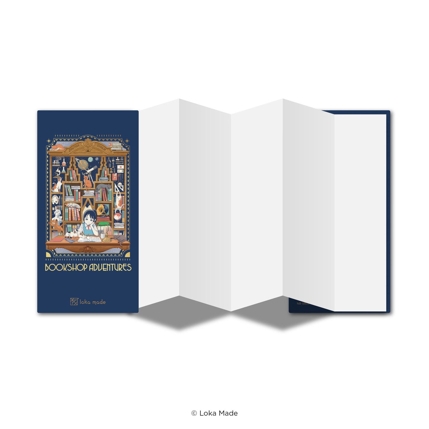 Bookshop Adventures 'Midnight Pages' - Stamp Book (Midnight Blue)