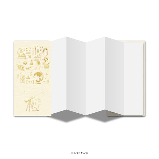 Bookshop Adventures 'Stargazer' - Stamp Book (Golden White)
