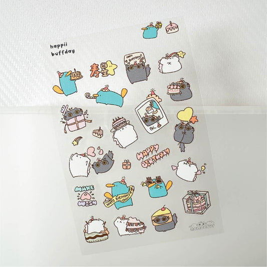 Happii Buffday - Sticker Sheet