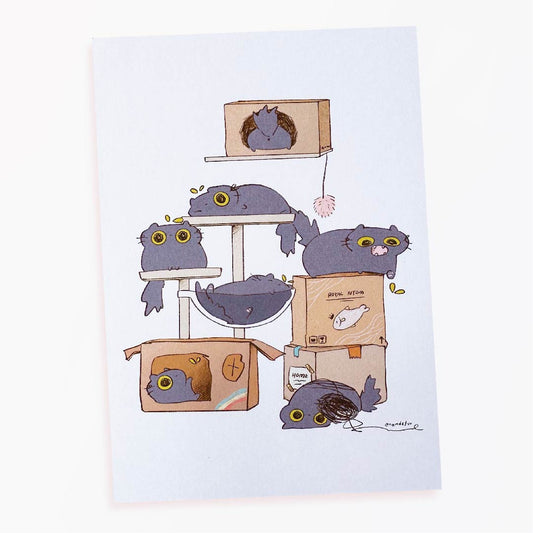 Nomnom Cat Box - Rectangle Art Print