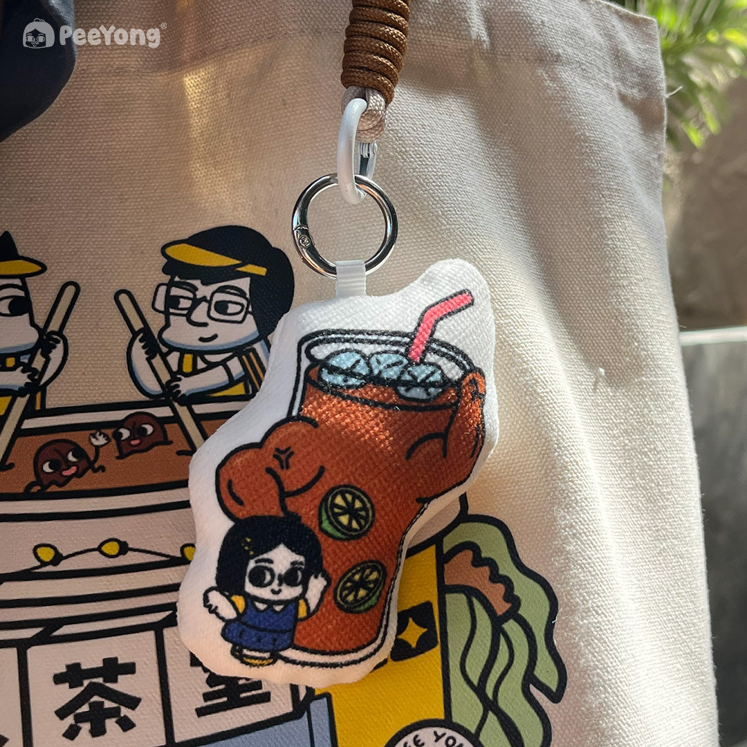 Peeyong Diary - Plushy Teh O Limau Squeak Doll Keychain