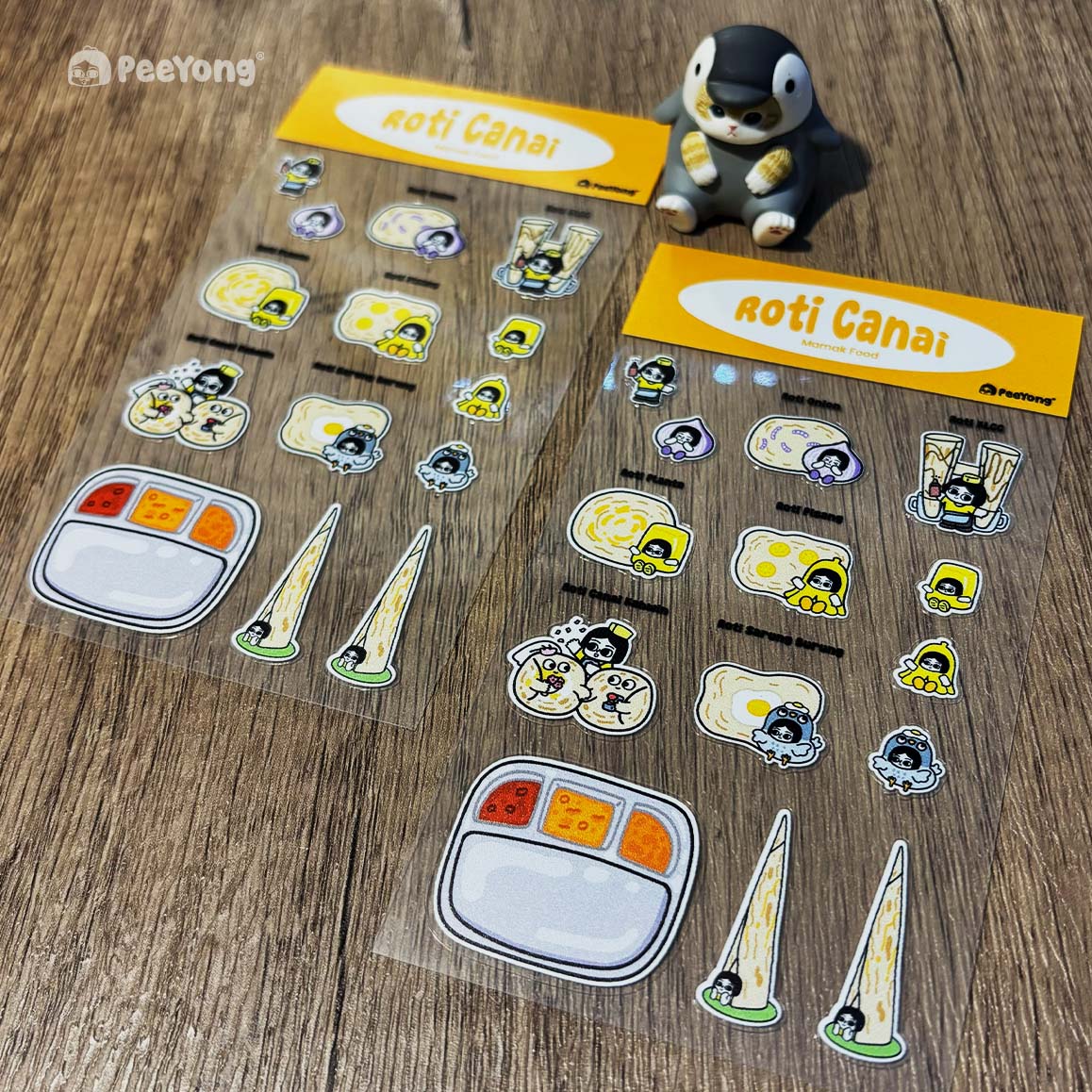 Pee Yong Diary - Roti Canai crystal sticker sheet