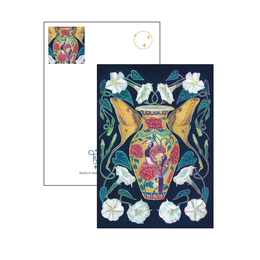 Peranakan Flora- moonflower postcard