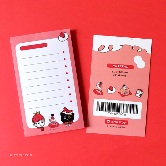 Strawberry Cat Notepad