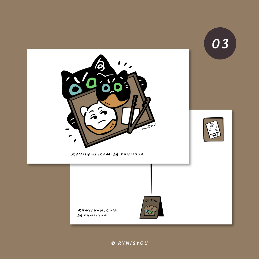 Bakery Cat Postcard (A6)