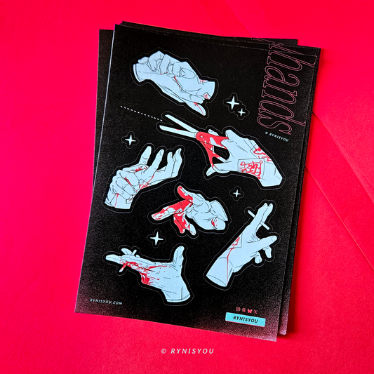 hands ② Washi Sticker Sheet Washi Sticker Sheet (A6)