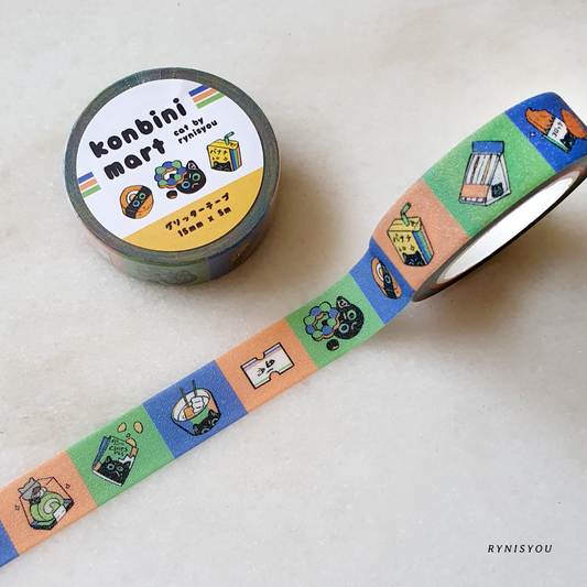 Konbini Mart Cat Glitter Tape