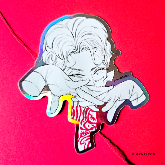 593 Holographic Vinyl Sticker (76mm / 3")