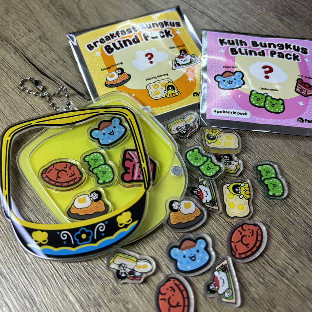 Peeyong Diary - Bakul Siah Shacky keychain with Blind Pack Breakfast Acrylic