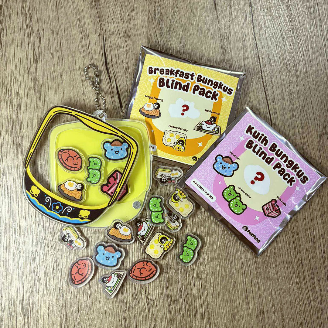 Peeyong Diary - Bakul Siah Shacky keychain with Blind Pack Breakfast Acrylic