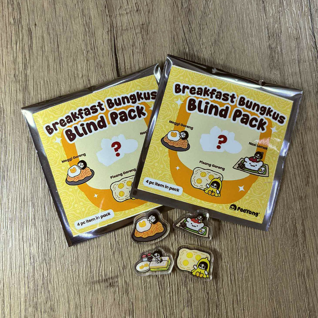 Peeyong Diary - Bakul Siah Shacky keychain with Blind Pack Breakfast Acrylic