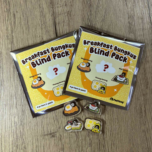 Peeyong Diary - Bakul Siah Shacky keychain with Blind Pack Breakfast Acrylic