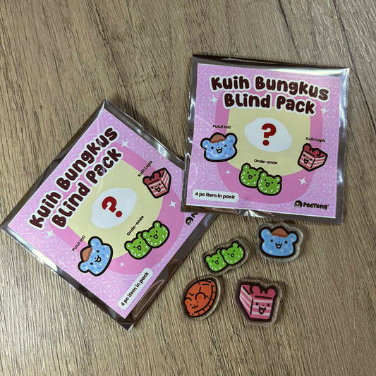 Peeyong Diary - Bakul Siah Shacky keychain with Blind Pack Kuih Muih Acrylic
