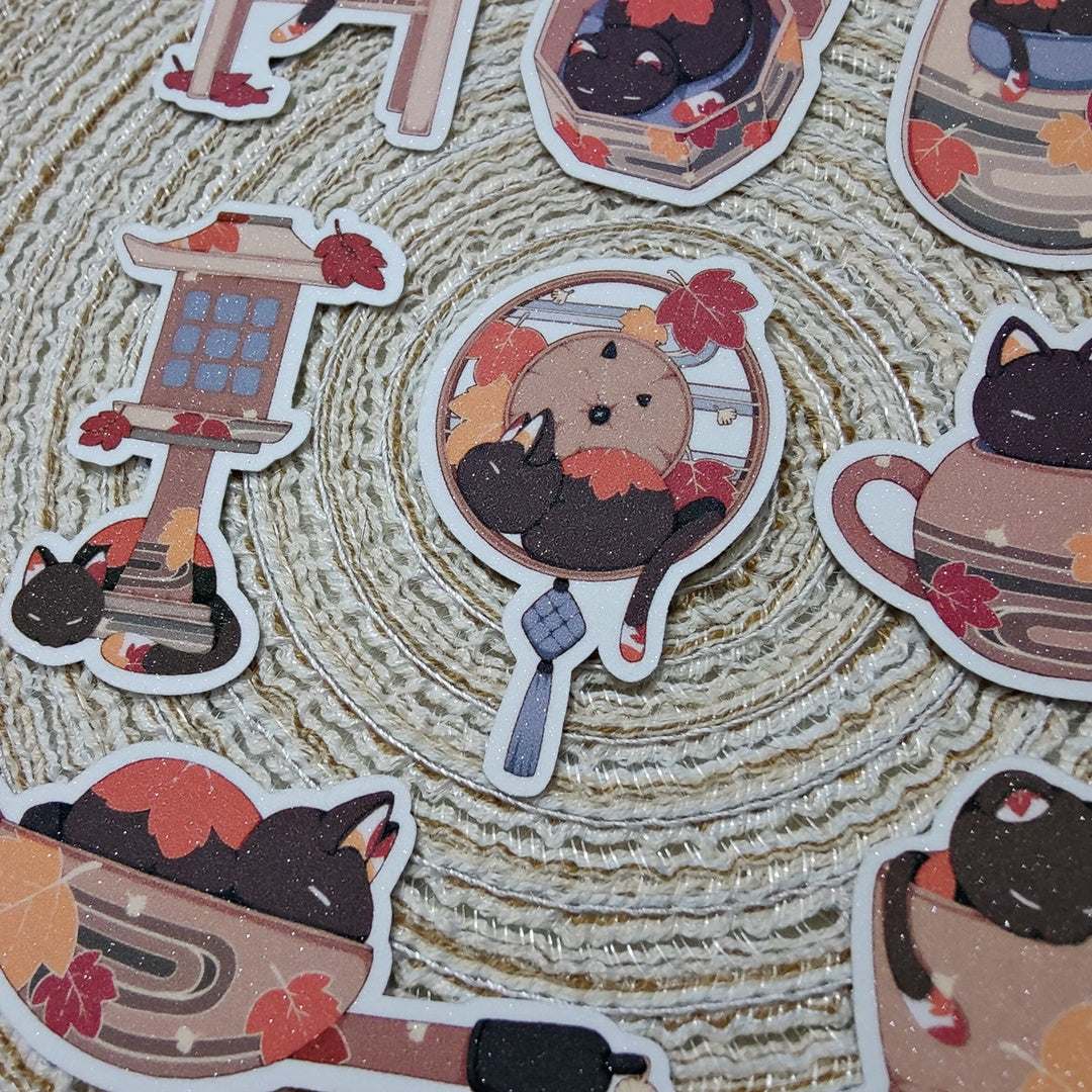 Autumn Cat Sticker Set