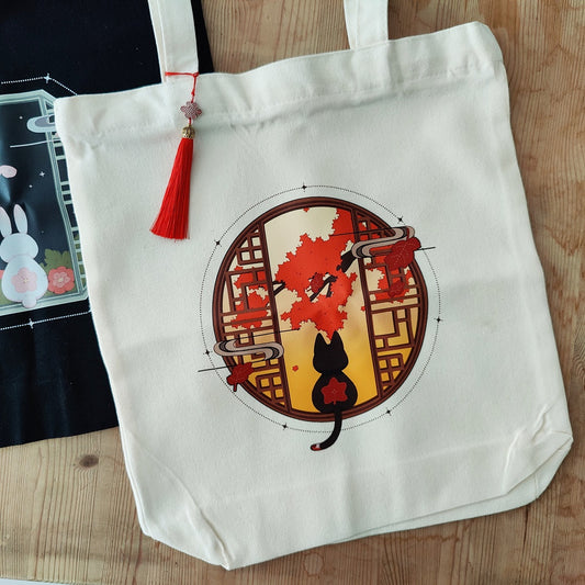 Autumn Cat Tote Bag