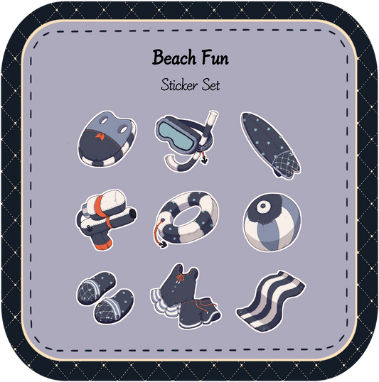 Beach Fun Sticker Set