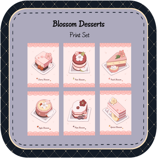 Blossom Desserts Print Set