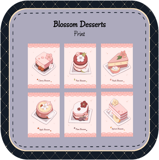 Blossom Desserts Print [6 Designs]