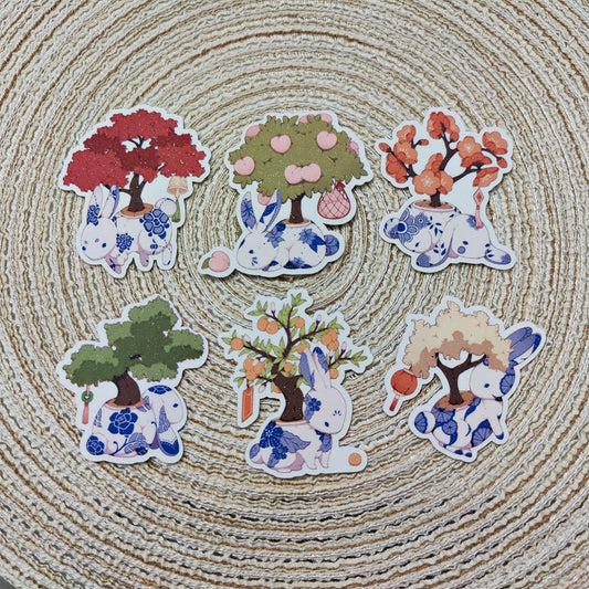 Bonsai Bunnies Sticker Set