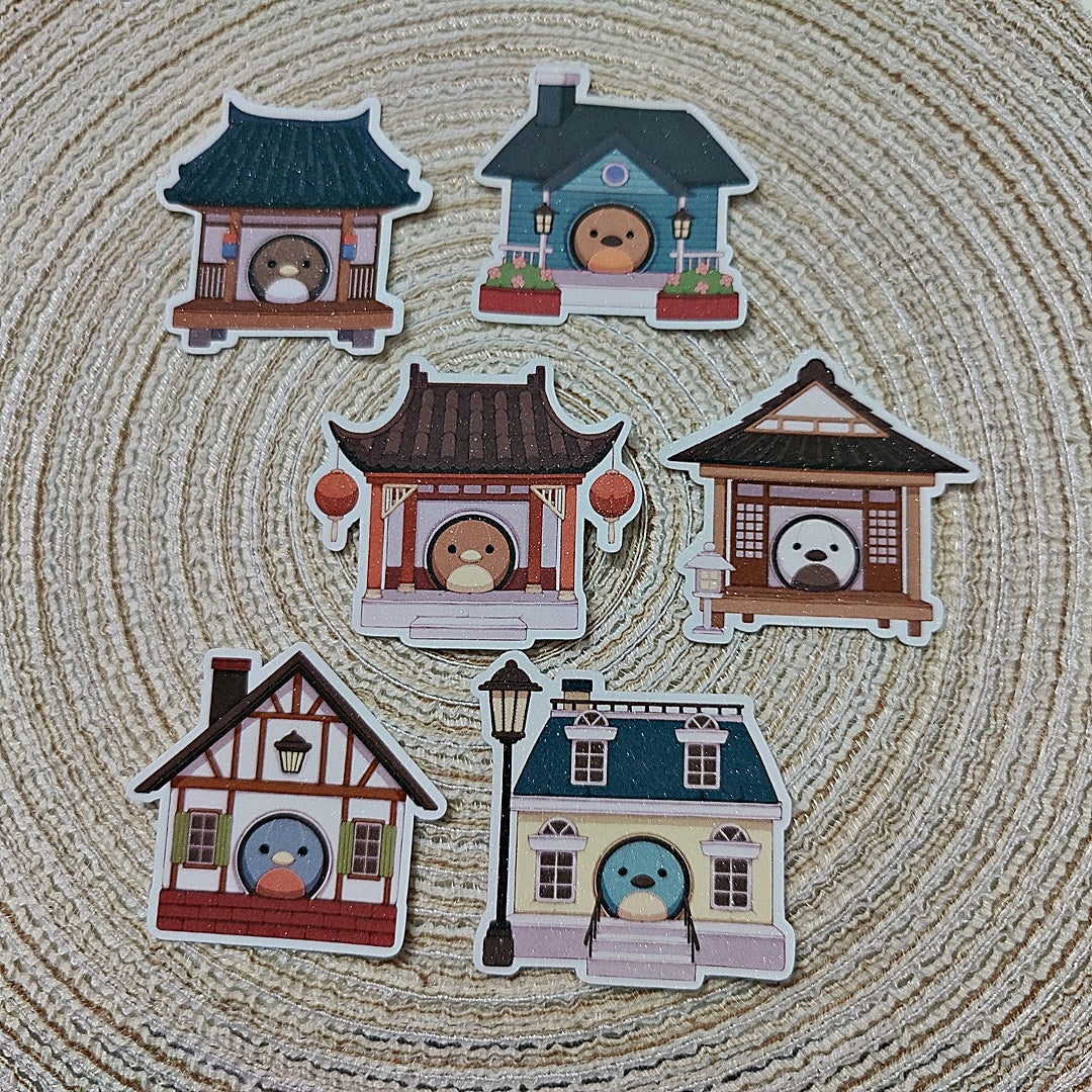 Borb Houses Sticker Set