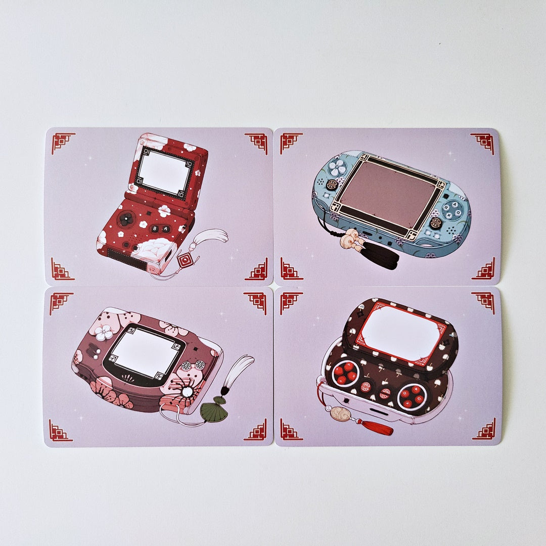 Oriental Floral Console Print Set