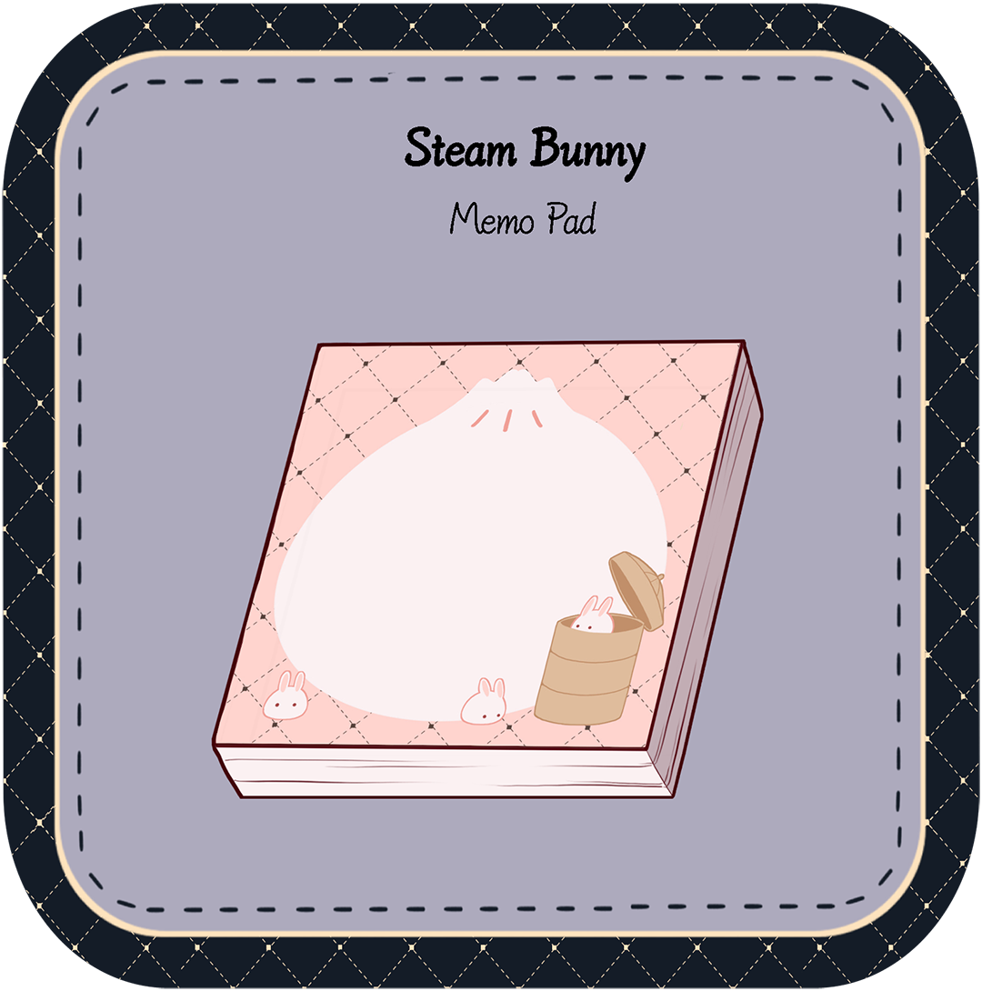 Steam Bunny Memo Pad
