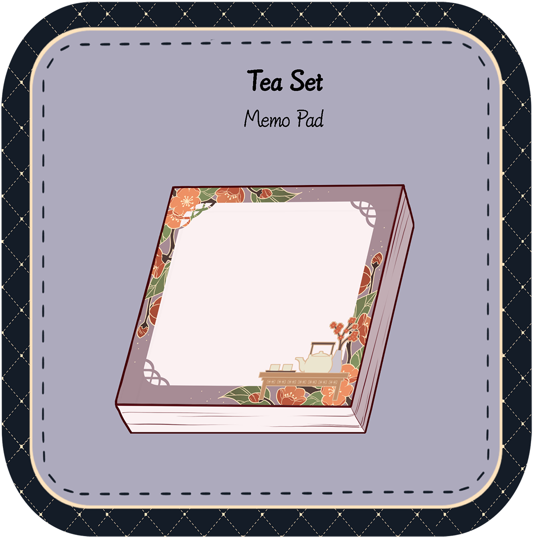Tea Set Memo Pad