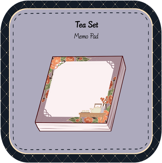 Tea Set Memo Pad