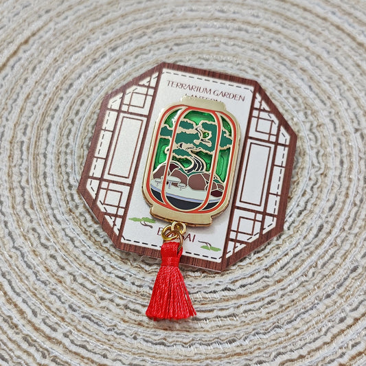 Terranium Garden Lanterns Enamel Pin - Bonsai