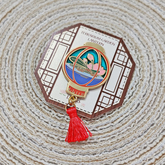Terranium Garden Lanterns Enamel Pin - Lotus