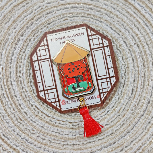 Terranium Garden Lanterns Enamel Pin - Plum Blossom