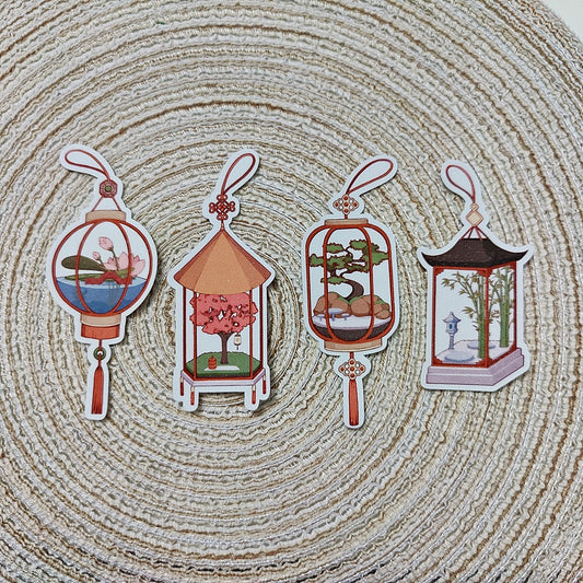 Terrarium Garden Lanterns Sticker Set