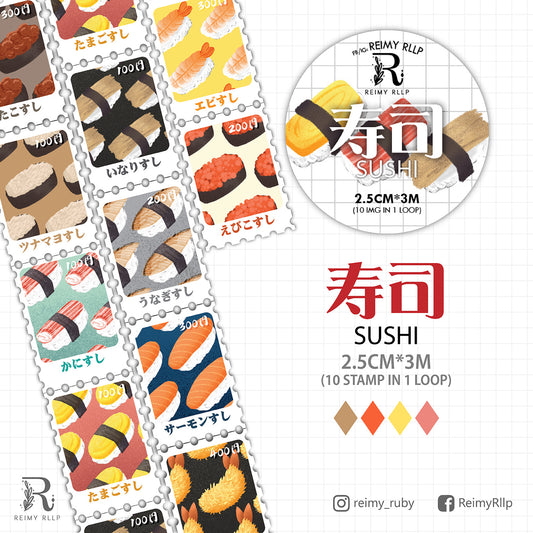 Stamp Washi // Sushi dish